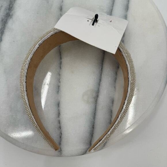 NWT Natasha Champagne beaded headband - Picture 3 of 4